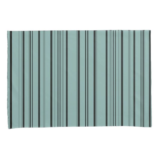 Dusky Blue Stripes Pillow Case Kissenbezug (Vorderseite-Rechts)