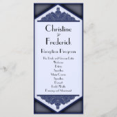 Dusky Blue Vintag, Hochzeitsmenü und Programm (Rückseite)