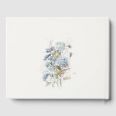 Dusky Blue Watercolor Hütte Brautparty Gästebuch (Rückseite)