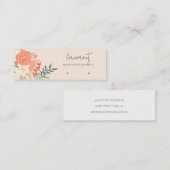 Dusky Blush Ambrosia Floral Loop Hoop Holder Mini Visitenkarte (Vorne/Hinten)