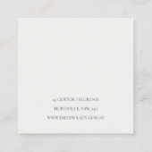 Dusky Blush Ambrosia Floral Stud Earring Holder Quadratische Visitenkarte (Rückseite)