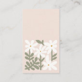 Dusky Blush Retro Floral Diaper Raffle Baby Dusche Begleitkarte (Rückseite)