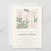 Dusky Blush Retro Minimal Probe Florenz Abendessen Einladung (Vorderseite)