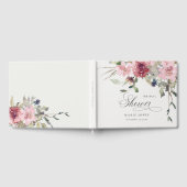 Dusky Blush Rose Wildblume Brautparty Gästebuch (Voll)