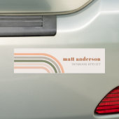 Dusky Bold Retro Rainbow Wüste Chic Blush Rust Autoaufkleber (Auf Auto)