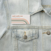 Dusky Bold Retro Rainbow Wüste Chic Blush Rust Namensschild (Beispiel)