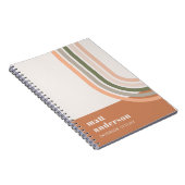 Dusky Bold Retro Rainbow Wüste Chic Blush Rust Notizblock (Rechte Seite)