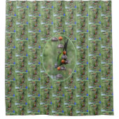 Dusky Conure Papagei Duschvorhang (Vorderseite)