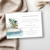 Dusky Cruise Ship Palm Seascape Empfang Begleitkarte