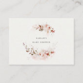 Dusky Fall Marsala Blumenbücher für Babydusche Begleitkarte (Rückseite)