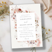 Dusky Fall Marsala Blush Blumenpaare Dusche Einladung