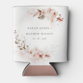 Dusky Fall Marsala Blush Blumenstrauß Hochzeit Dosenkühler (Vorderseite)