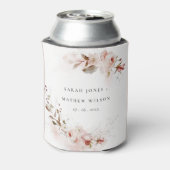 Dusky Fall Marsala Blush Blumenstrauß Hochzeit Dosenkühler (Kanne Rückseite)