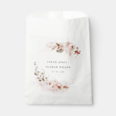 Dusky Fall Marsala Blush Blumenstrauß Hochzeit Geschenktütchen (Vorderseite)