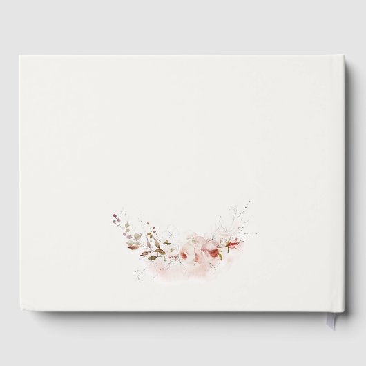 Dusky Fall Marsala Blush Brautparty Gästebuch (Rückseite)