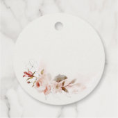 Dusky Fall Marsala Blush Brautparty Geschenkanhänger (Rückseite)
