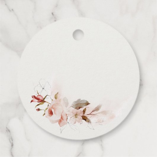 Dusky Fall Marsala Blush Brautparty Geschenkanhänger (Rückseite)