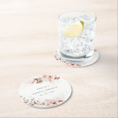 Dusky Fall Marsala Blush Brautparty Runder Pappuntersetzer (Vor Ort)