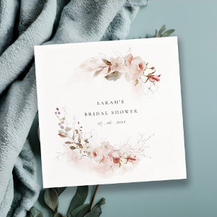 Dusky Fall Marsala Blush Brautparty Serviette