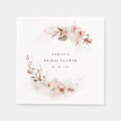 Dusky Fall Marsala Blush Brautparty Serviette (Vorderseite)