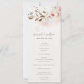Dusky Fall Marsala Blush Floral Wedding Program Einladung (Vorderseite)