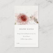 Dusky Fall Marsala Flora Diaper Raffle Baby Dusche Begleitkarte (Vorderseite)