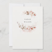 Dusky Fall Marsala Floral Wreath Brautparty Einladung (Rückseite)