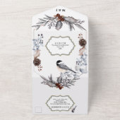 Dusky-Grauwald-Vögel Hochzeit All In One Einladung (Außenbereich)