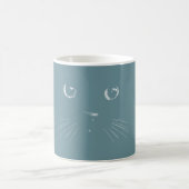 Dusky green cat pattern kaffeetasse (Mittel)