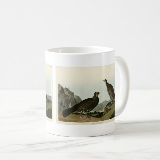 Dusky Grous (Blauer Grouse) Audubon Birds of Ameri Kaffeetasse (VorderseiteRechts)