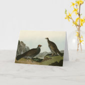 Dusky Grous (Blauer Grouse) Audubon Birds of Ameri Karte (Gelbe Blume)