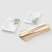 Dusky Leafy Fern Succulent Foliage Wedding Program Fächer (Non-assembled)