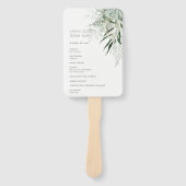Dusky Leafy Fern Succulent Foliage Wedding Program Fächer (Vorderseite)