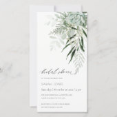 Dusky Leafy Fern Sukkuläres Brautparty laden Dankeskarte (Vorderseite)