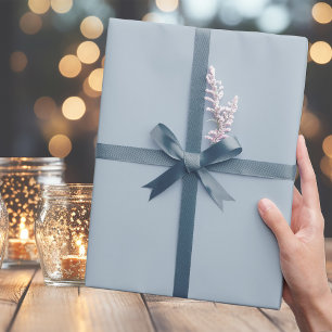 Dusky Light Winter Blue Wrapping Paper Geschenkpapier