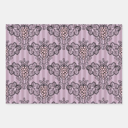 Dusky Lila und Black Paris thematisch Geschenkpapier Set (Vorderseite 2)