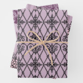 Dusky Lila und Black Paris thematisch Geschenkpapier Set (Beispiel)