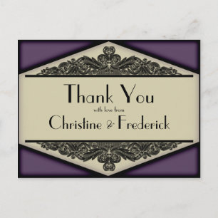 Dusky Lila Vintag, danke Postcard. Postkarte