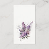 Dusky Lilac Green Floral Diaper Raffle Baby Dusche Begleitkarte (Rückseite)