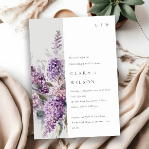 Dusky Lilac Green Hütte Floral Verlobung Einladung