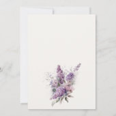 Dusky Lilac Green Hütte Floral Verlobung Einladung (Rückseite)