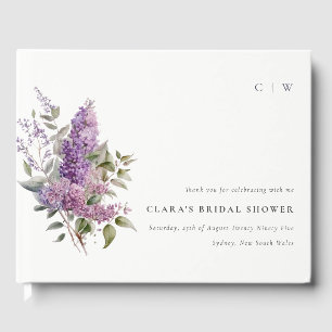 Dusky Lilac Hütte Flora Brautparty Gästebuch
