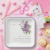 Dusky Lilac Hütte Flora Brautparty Pappteller (Party)