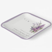 Dusky Lilac Hütte Flora Brautparty Pappteller (Gewinkelt)