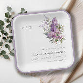 Dusky Lilac Hütte Flora Brautparty Pappteller