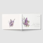 Dusky Lilac Hütte Floral Watercolor Wedding Gästebuch (Voll)