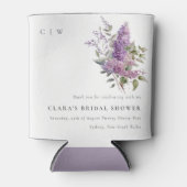 Dusky Lilac Watercolor Hütte Blumenzehen Dosenkühler (Vorderseite)