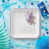 Dusky Lilac Watercolor Hütte Blumenzehen Pappteller (Party)