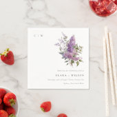 Dusky Lilac Watercolor Hütte Blumenzehen Serviette (Beispiel)