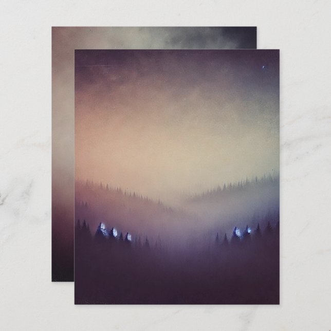 Dusky Mauve Morning Autumnal Ombre Scrapbook Paper (Vorne/Hinten)